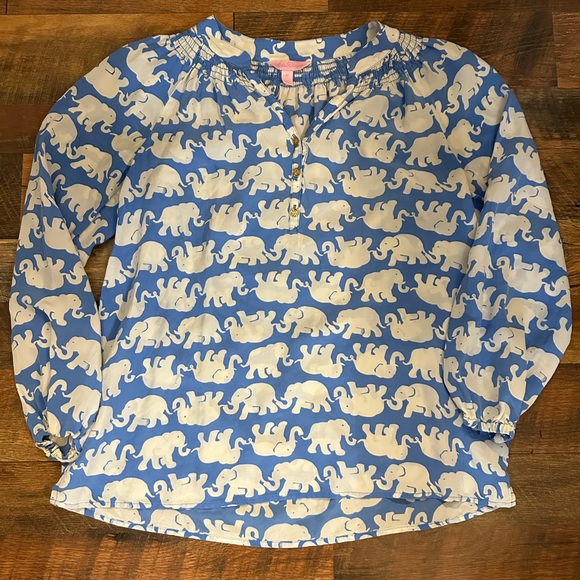 Lilly Pulitzer Tops - Lilly Pulitzer Style: Elsa elephant blouse